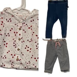 Girls 3 Piece Set 6-9 Months Cat & Jack and Carters